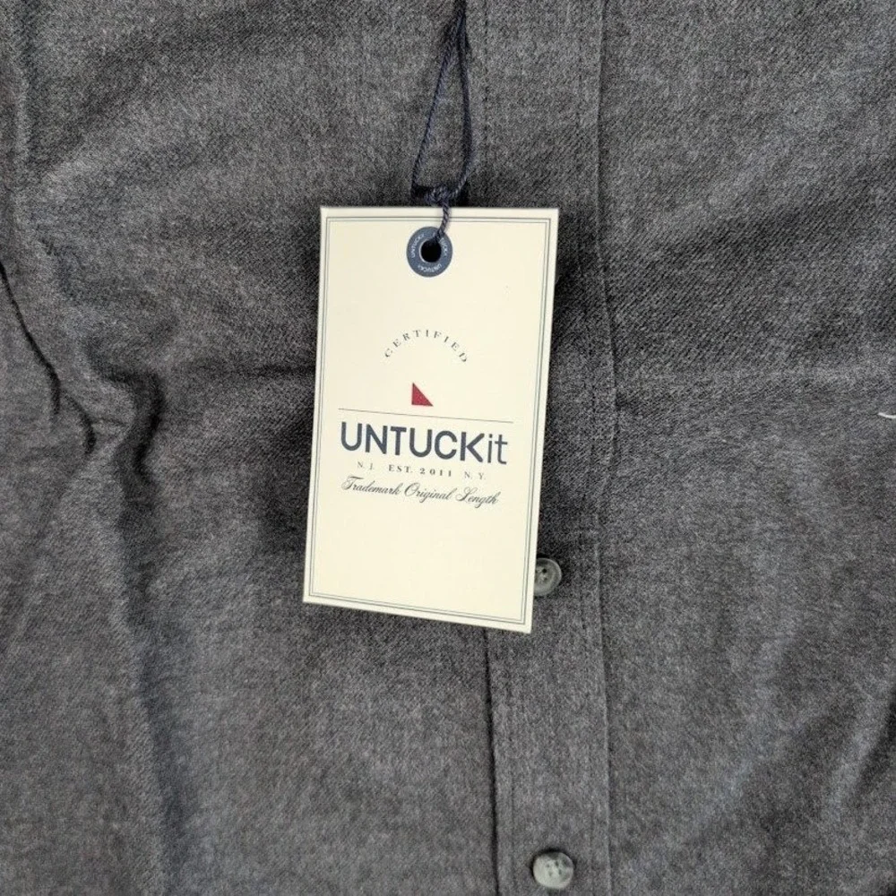UNTUCKit Costanti XXX-Large Tall‎ Gray Regular Fit Long Sleeve Shirt NWT